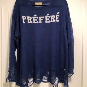 Wild fox ripped will sweater